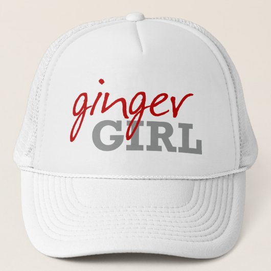 Ginger Meisje Redhead Sproeten Trucker Pet (Voorkant)