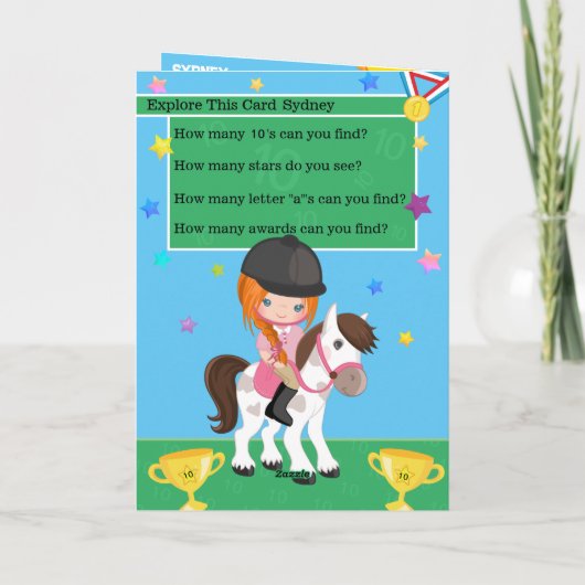 Ginger Meisje Ruitersport Je bent een-doolhof-Verj Kaart (Achterkant)