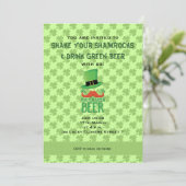 Ginger Mustache you green beer clover Invitation (Debout devant)