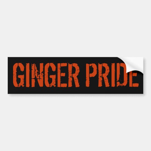 Ginger Pride Bumpersticker (Voorkant)