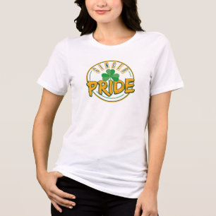 Ginger Pride St Patrick's Day Clover Leaf Funny Tri-Blend Shirt
