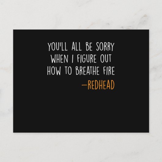 Ginger Red Hair Redhead Freckles Gift Briefkaart (Voorkant)