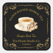 Ginger Root Tea Square Label (Voorkant)