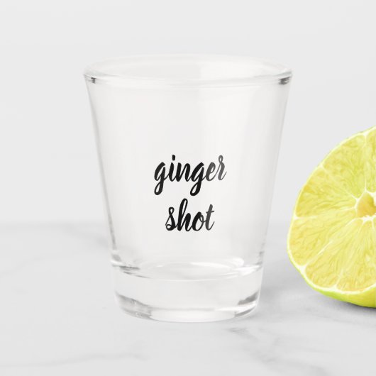 Ginger Shot Typografie Glas (Voorkant)