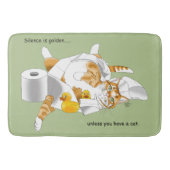 Ginger Sinaasappel Cat Funny Toilet Papier Badmat (Voorkant)