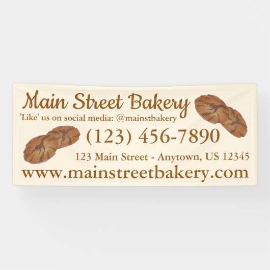 Ginger Snap Biscuit Bakery Bake Sale Business Spandoek (Horizontaal)