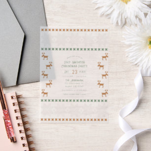 Ginger Snap Lelijke Trui Kerstfeest Vellum Uitnodigingen
