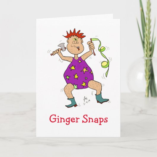 Ginger Snap wenskaart Bedankkaart (Voorkant)