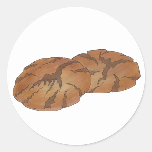 Ginger Snaps Gingersnap Biscuit Ginger Nut Cookies Ronde Sticker (Voorkant)