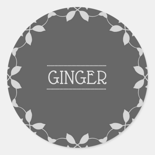 Ginger Spice Jar Sticker Labels (Voorkant)