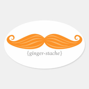 Ginger-Stache Ovale Sticker