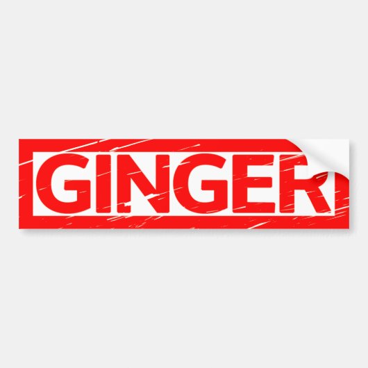Ginger Stamp Bumpersticker (Voorkant)