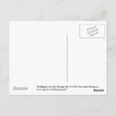 Ginger Tabby Cat en Butterfly Briefkaart (Achterkant)