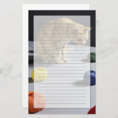 Ginger tabby kat op tafel briefpapier (Voorkant / Achterkant)