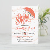 Ginger Umbrella Bridal Shower Invitation (Debout devant)