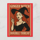 Ginger Witch Double Threat Briefkaart (Voorkant)
