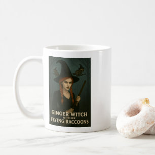 Ginger Witch met haar vliegende wasberen Koffiemok