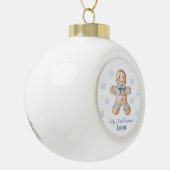Gingerbread 1st Christmas Keramische Bal Ornament (Links)