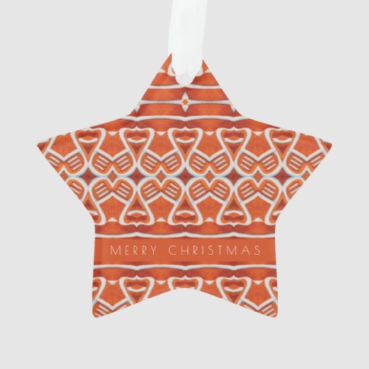 GINGERBREAD Acrylique Star Orament + Texte (dos)