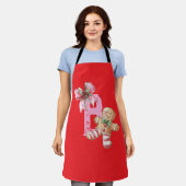 Gingerbread and Bow Initial Name Schort (Gedragen)