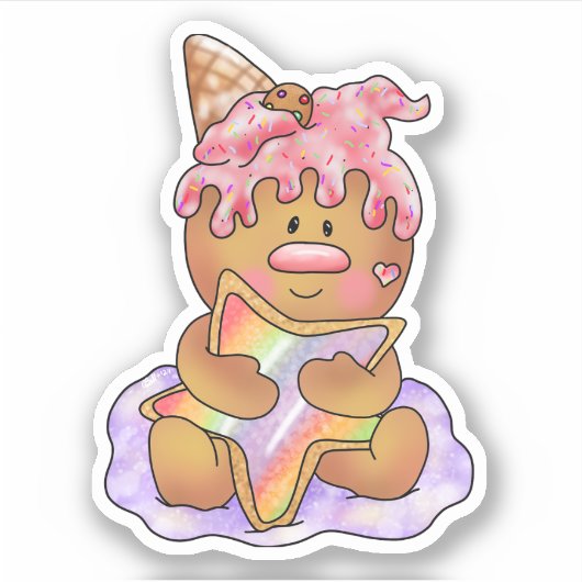 Gingerbread Baby Dessert | Sticker (Voorkant)