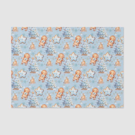 Gingerbread Baby Gingerbread Kerstboom Tissuepapier (Voorkant)