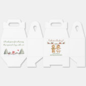 Gingerbread Baby shower geslachtsonthulling Bedankdoosjes (Ongevouwen)