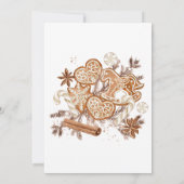 Gingerbread Baby shower Invitation Winter Kaart (Achterkant)