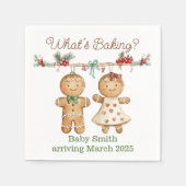 Gingerbread Baby shower onthult servetten (Voorkant)
