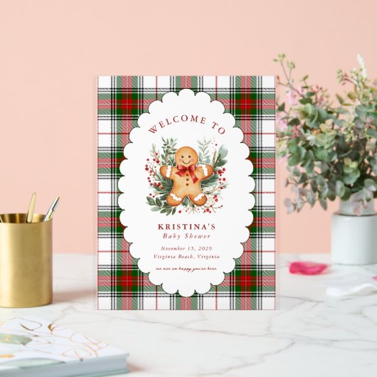 Gingerbread Baby Shower Welcome (Mariage)