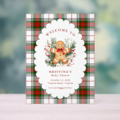 Gingerbread Baby Shower Welcome Acryl Bord (Neutraal)