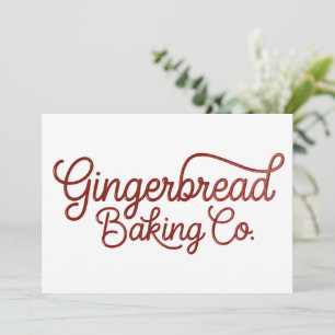 Gingerbread Baking Co Kerstmis Feestdagenkaart