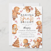 Gingerbread Baking Spirits Bright Christmas Kaart (Voorkant)