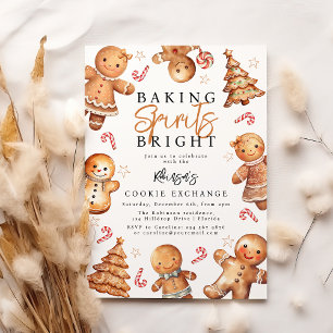 Gingerbread Baking Spirits Bright Christmas Kaart