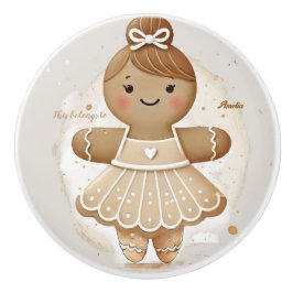 Gingerbread Ballerina Keramische Pul Knop