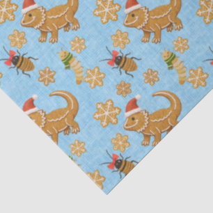 Gingerbread Bearded Dragon Christmas Tissuepapier