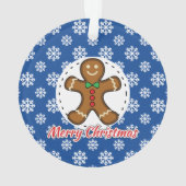 Gingerbread - Blue Snowflakes Pattern - Merry Xmas (dos)