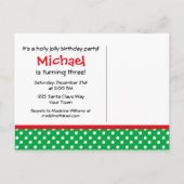 Gingerbread Boy 3rd Birthday Invitation Uitnodiging Briefkaart (Achterkant)