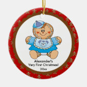 Gingerbread Boy Baby's eerste kerst Ornament (Voorkant)