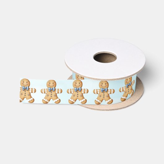 Gingerbread Boy Blauw Glitter Lint (Spoel)