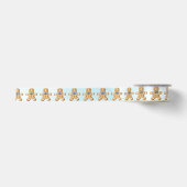 Gingerbread Boy Blauw Glitter Lint (Voorkant)