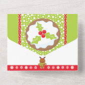 Gingerbread Boy Christmas Pudding Cookie Recept All In One Uitnodiging (Achterkant)