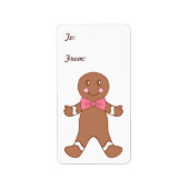 Gingerbread Boy Gift Label Labels (Voorkant)