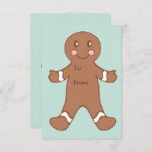 Gingerbread Boy Gift Labels Informatiekaartje (Voorkant / Achterkant)
