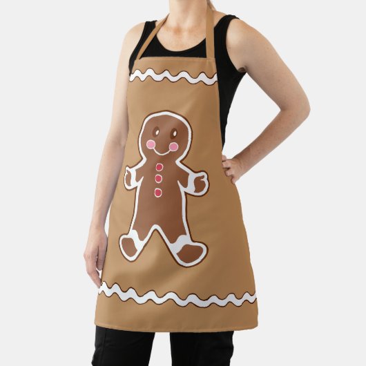 Gingerbread Boy Keuken Schort (Insitu)