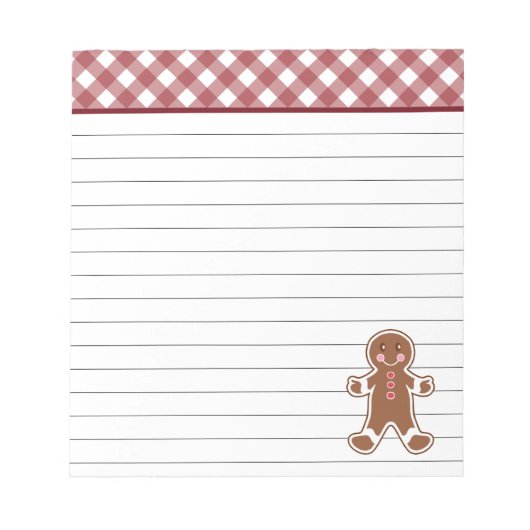 Gingerbread Boy Notitieblok (Voorkant)