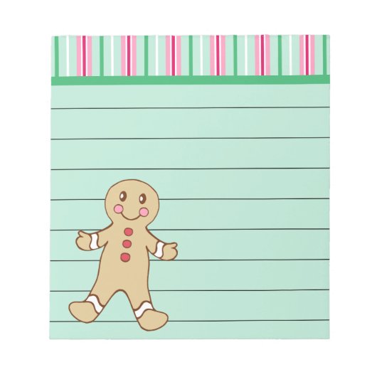 Gingerbread Boy Notitieblok (Voorkant)