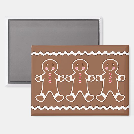 Gingerbread Boys Magnet Magneet (Voorkant / Achterkant)