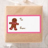 Gingerbread Cadeau Label Label (Insitu)