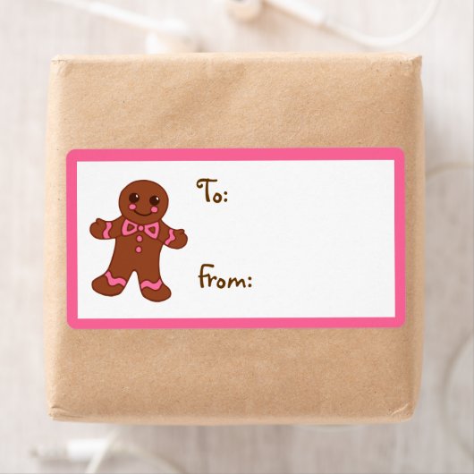 Gingerbread Cadeau Label Label (Insitu)